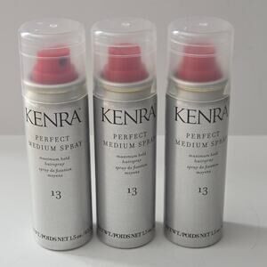 Kenra Perfect Medium Spray 13, Medium Hold Hairstyle 1.5 Oz travel size x3